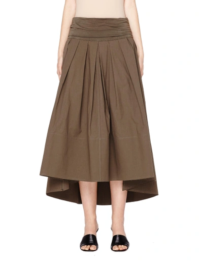 Urban Zen Khaki Cotton Safari Skirt