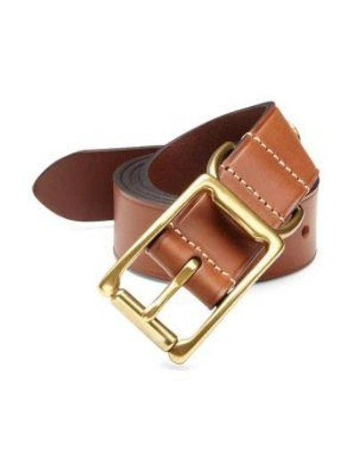 Polo Ralph Lauren Leather Belt In Papaya