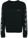 Off-white Diag Marker Arrows Cotton Sweatshirt In Black