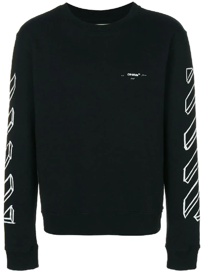Off-white Diag Marker Arrows Cotton Sweatshirt In Black