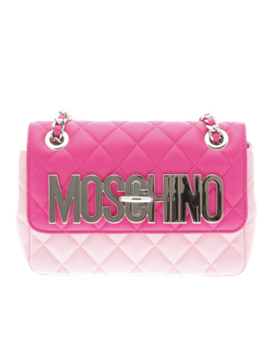 Moschino Quilted Leather Shoulder Bag In Pink - Fuchsia | ModeSens