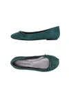 Anna Baiguera Ballet Flats In Green