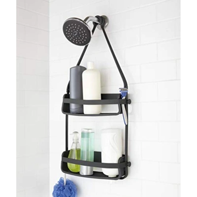 Umbra Flex Shower Storage Accessories With Patented Gel-lock Technology Suction Cup, Caddy In Black