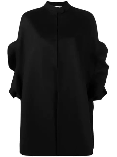 Valentino Ruffle-trimmed Wool Jacket In Black