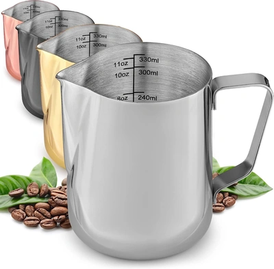Zulay Kitchen 12oz Stainless Steel Milk Frothing Pitcher In Silver