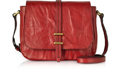 The Bridge Rimbaud Leather Medium Shoulder Bag In Red