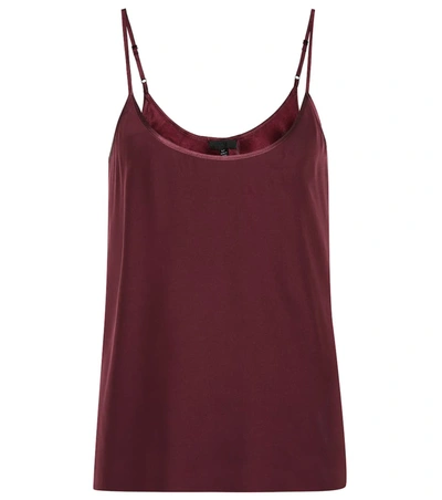 Atm Anthony Thomas Melillo Silk Charmeuse Camisole Top In Red