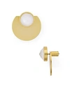 Kate Spade Sunshine Stones Ear Jackets In Gold/white
