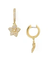 Kate Spade Blooming Pave Drop Earrings In Clear/ Gold