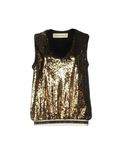 Shirtaporter Tops In Gold