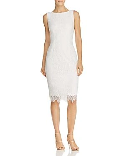 Adrianna Papell Lace Sheath Dress In Ivory