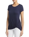 Marc New York Performance Twisted Faux-knot Tee In Midnight