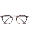 Oliver Peoples Round Tortoiseshell Glasses In Brown