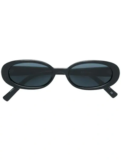 Le Specs Oval Sunglasses - Schwarz In Black
