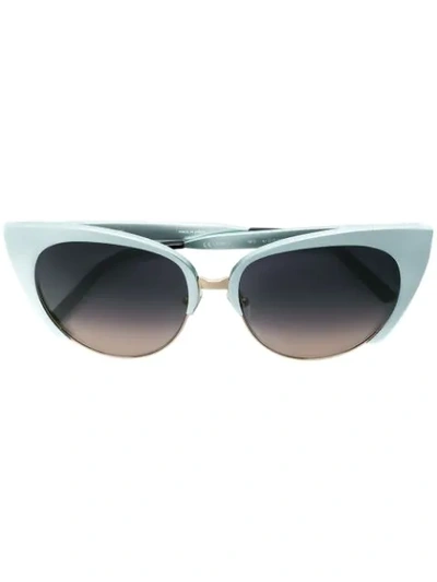 Matthew Williamson X Linda Farrow Cat-eye Sunglasses In Blue