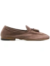 Andrea Ventura Stitch Trim Loafers - Brown