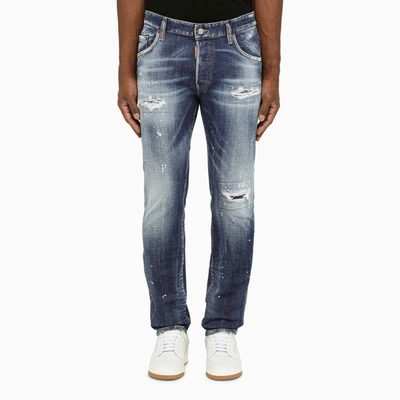 Dsquared2 Washed Blue Skinny Jeans