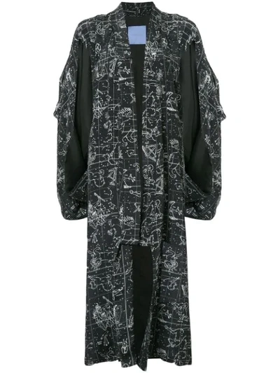 Macgraw Medici Kimono Coat In Black