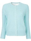 Onefifteen Cable Knit Cardigan In Blue