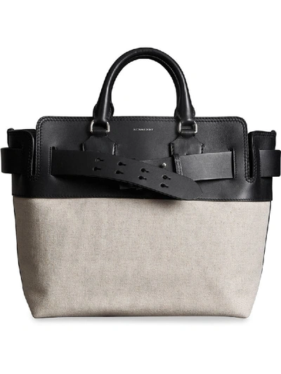 Burberry The Medium Canvas And Leather Belt Bag In Black