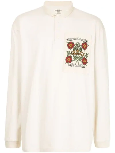 Kent & Curwen Oversized Chest Patch Polo Shirt In White