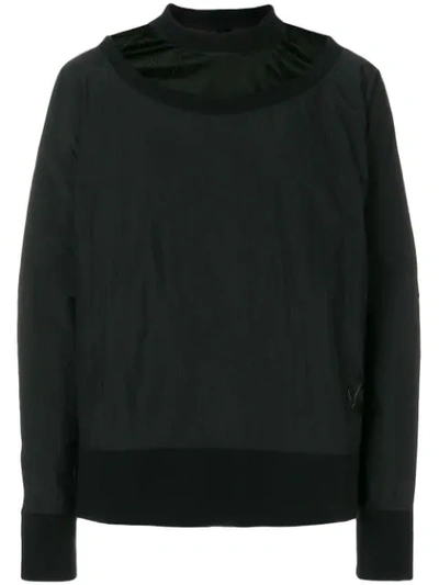 Odeur Layered Look Sweatshirt In Black