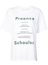 Proenza Schouler Pswl Care Label Cotton-jersey T-shirt In Bianco