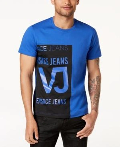 Versace Men's Graphic-print T-shirt In Cobalt