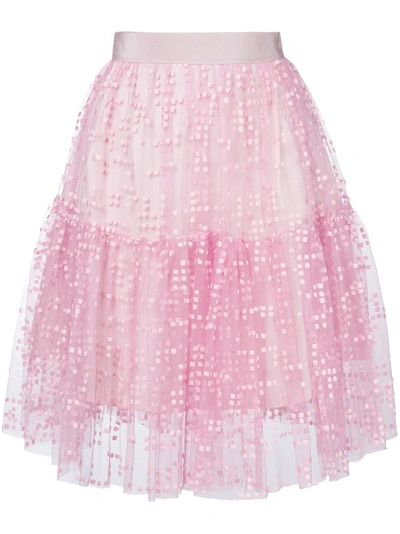 Si-jay Midi Tulle Skirt - Pink