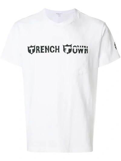Engineered Garments Trench Town Slogan T In White