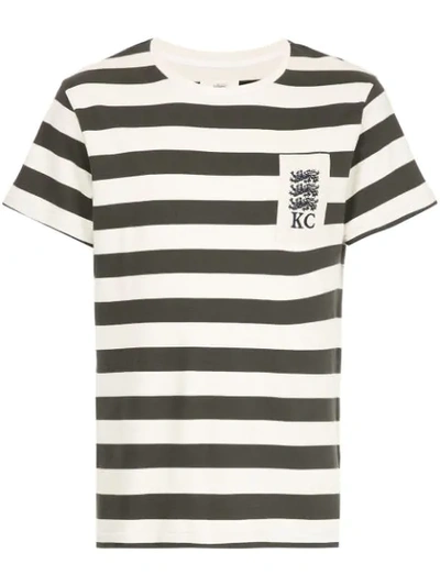 Kent & Curwen Striped Crew Neck T-shirt In White