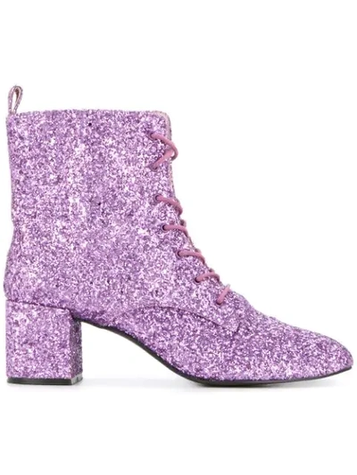 Macgraw Stardust Glitter Ankle Boots In Pink