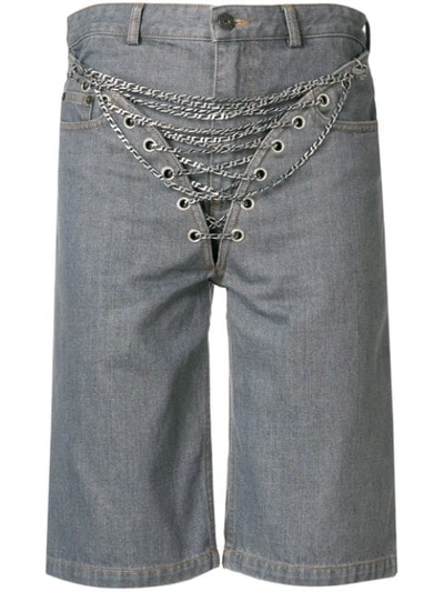Y/project Chain Embellished Shorts In Grey