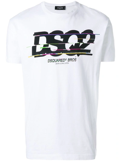 Dsquared2 Dsq2 Printed Cotton Jersey T-shirt In White