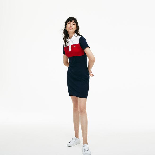 red and white polo dress