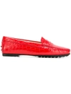 Tod's 'gommino' Loafer - Rot In Red