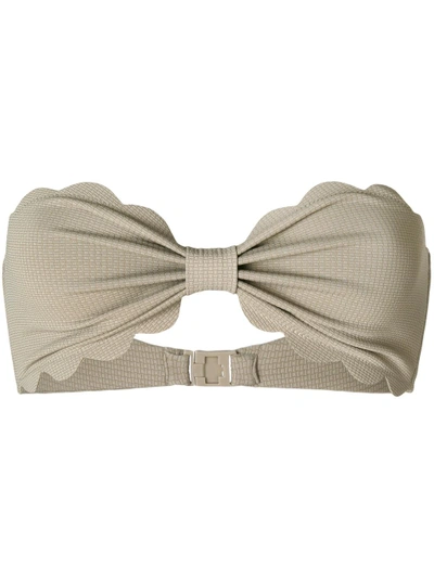 Marysia Strapless Scalloped Trim Bikini Top - Nude & Neutrals