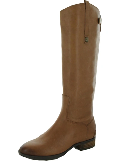 Sam Edelman Penny Womens Leather Knee-high Riding Boots In Brown