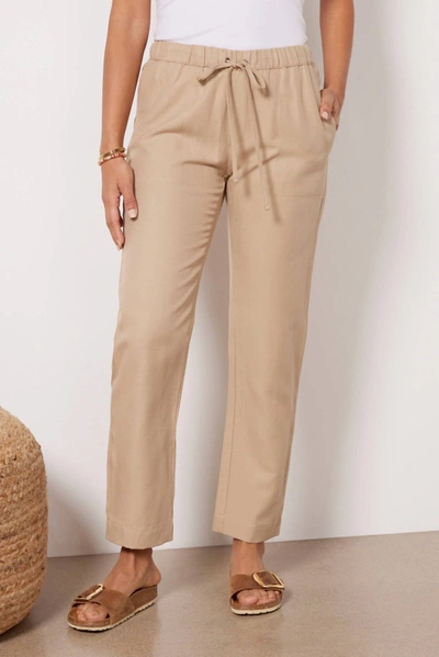 Enza Costa Twill Easy Pant In Clay In Beige