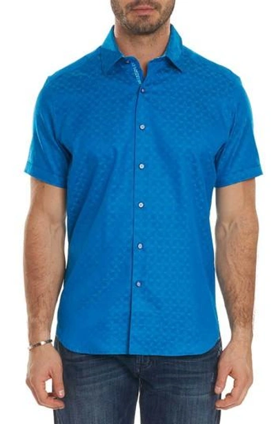Robert Graham Diamante Classic Fit Sport Shirt In Turquoise