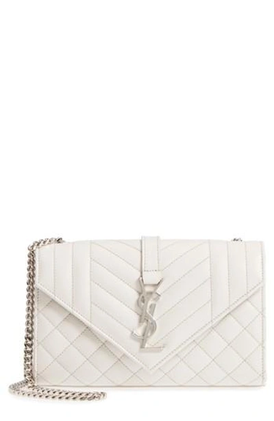 Saint Laurent Monogram Ysl Envelope Small Chain - Silver Hardware