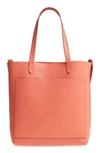 Madewell Medium Leather Transport Tote - Pink In Spiced Rose