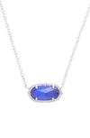 Kendra Scott Elisa Birthstone Pendant Necklace In September/cobalt/silver