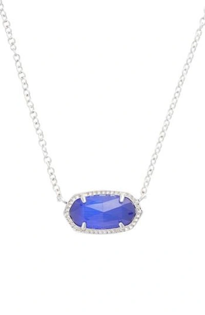 Kendra Scott Elisa Birthstone Pendant Necklace In September/cobalt/silver