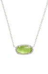 Kendra Scott Elisa Birthstone Pendant Necklace In August/peridot Illusion/silver