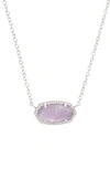 Kendra Scott Elisa Birthstone Pendant Necklace In February/amethyst/silver