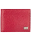 Dolce & Gabbana Dauphine Leather Billfold Wallet - Red