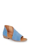 Free People 'mont Blanc' Asymmetrical Sandal In Washed Denim