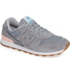 New Balance Women's 696 Suede Lace Up Sneakers In Steel