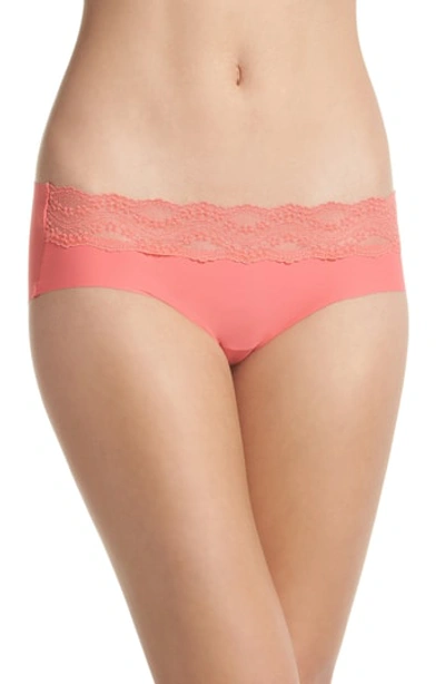 B.tempt'd By Wacoal B.bare Hipster Panties In Calypso Coral